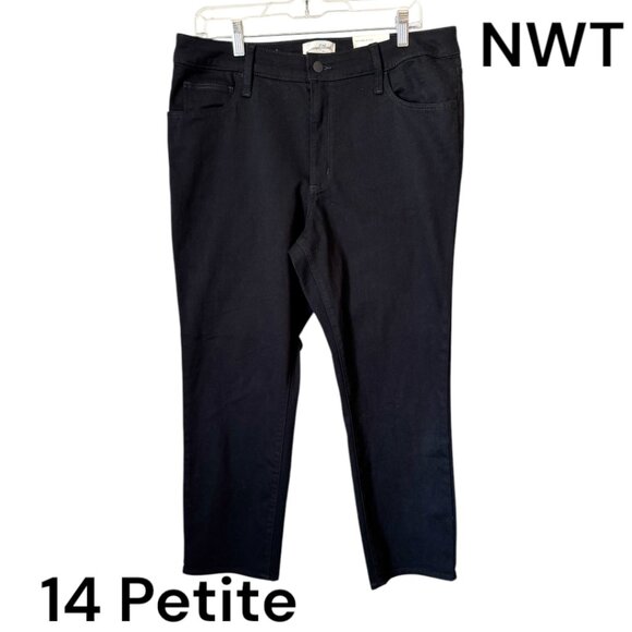 UNIVERSAL THREAD Denim - NWT BLACK HIGH RISE SLIM STRAIGHT JEANS  14 PETITE     #H